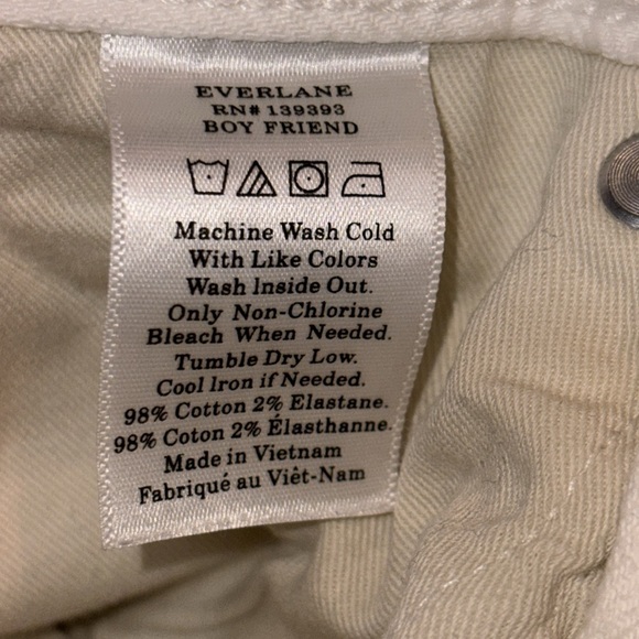 Everlane Boyfriend Jean Size 25 White - Picture 13 of 13